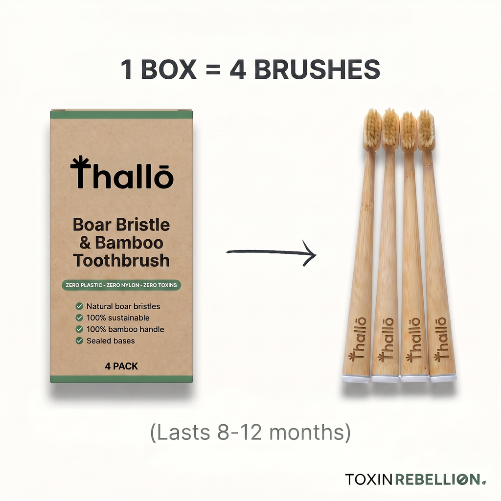 Boar or Horse Hair Bristle Bamboo Plastic Free Toothbrush