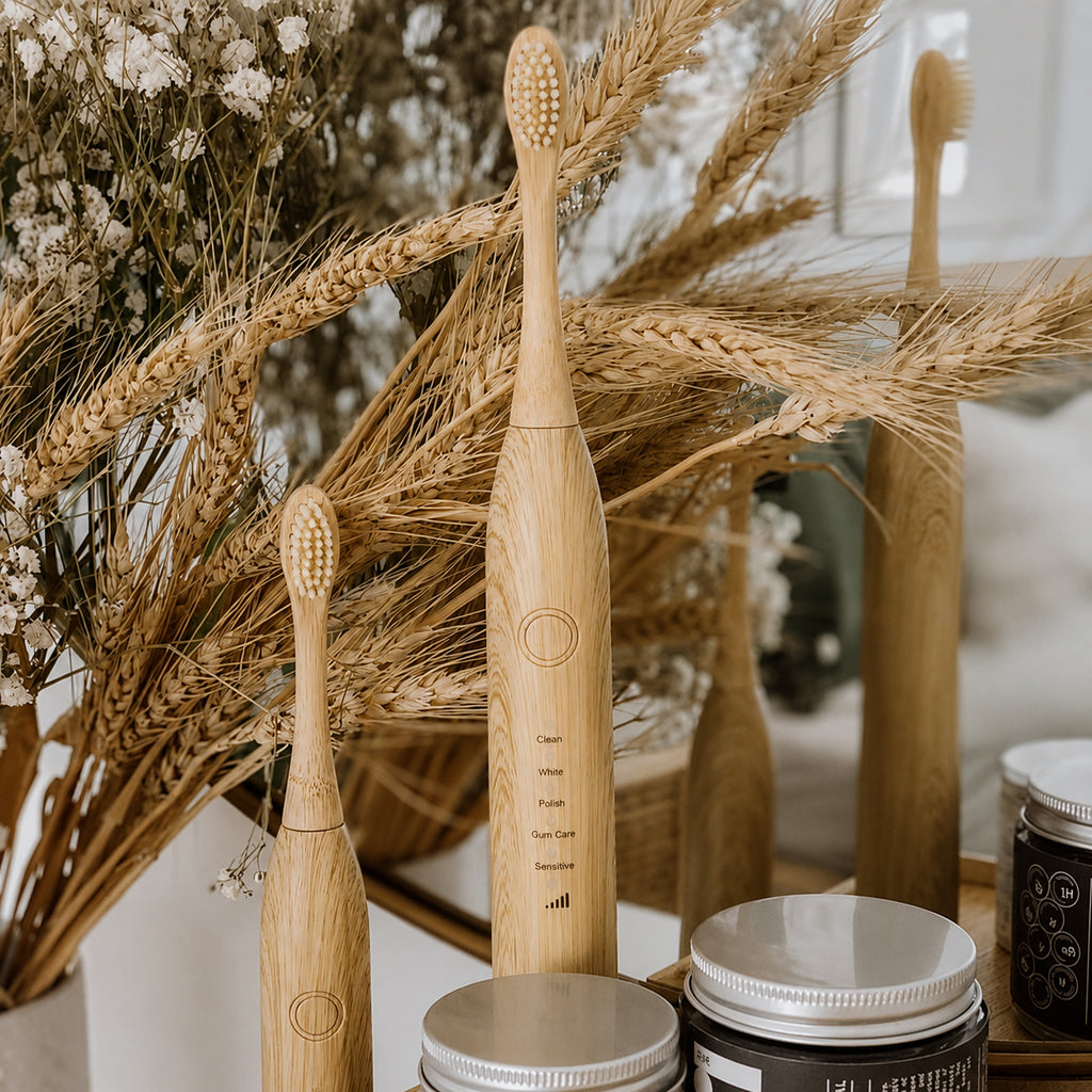Electric Bamboo Toothbrush with Natural Boar Hair Bristles | Thallō