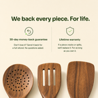 10-Piece Premium Non-Toxic Teak Wood Utensil Set