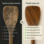 10-Piece Premium Non-Toxic Teak Wood Utensil Set