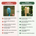 Kids Bamboo Toothbrush with Natural Boar or Horse Hair Bristles | Thallō