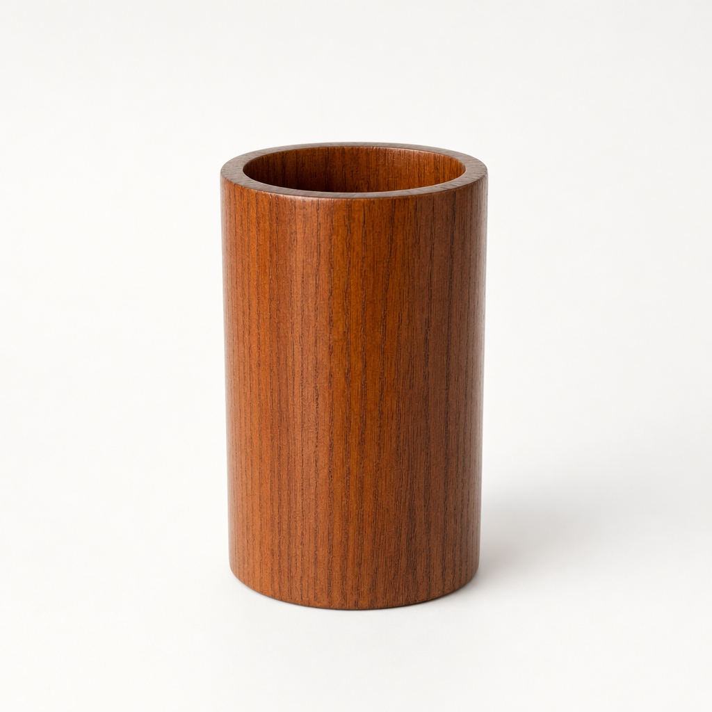 Wooden utensil holder